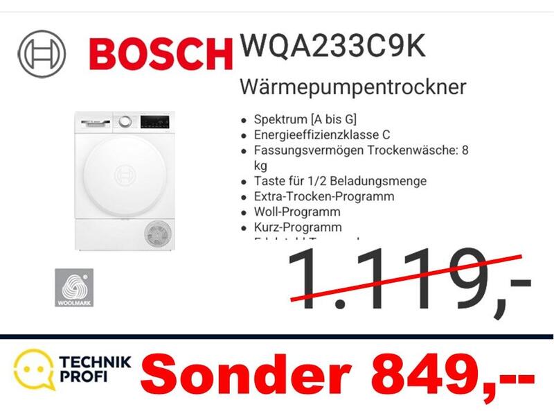 Bosch WQA233C9K