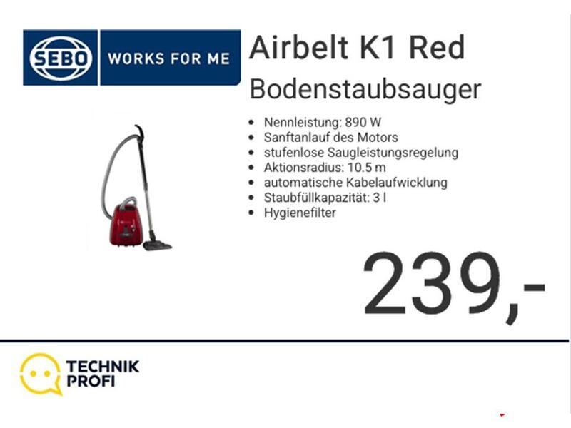 SEBO Airbelt K1 RED